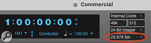 Screen 1: Choose the frame rate that matches the movie rate here. Screen 1: Choose the frame rate that matches the movie rate here.