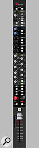The main in‑line channel strip, complete with 32C‑style EQ and filters. The main in‑line channel strip, complete with 32C‑style EQ and filters.