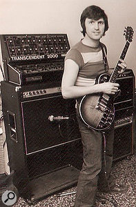 The author with Roland GR-500 and Transcendent 2000 c.mid-1970s. Paul White with Roland GR-500 and Transcendent 2000.