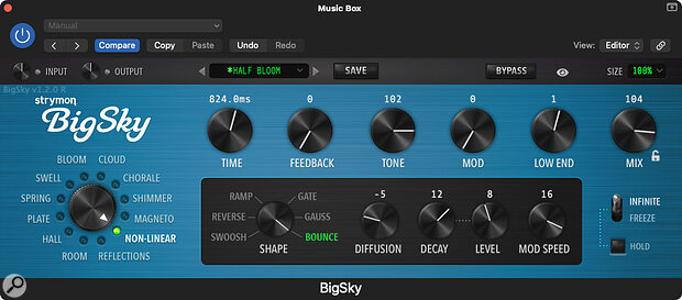 The BigSky plug‑in makes accessing secondary functions even easier than on the hardware pedal. The BigSky plug‑in makes accessing secondary functions even easier than on the hardware pedal.