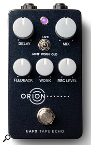 The Orion tape echo pedal. The Orion tape echo pedal.