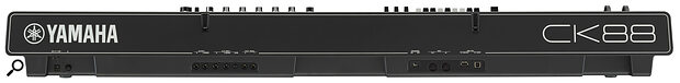The CKs’ back‑panel connections are identical, featuring a 12V power input, quarter‑inch audio I/O and foot pedal inputs, MIDI I/O, a pair of USB ports and a switch for the built‑in speakers. The CKs’ back‑panel connections are identical, featuring a 12V power input, quarter‑inch audio I/O and foot pedal inputs, MIDI I/O, a pair of USB ports and a switch for the built‑in speakers.